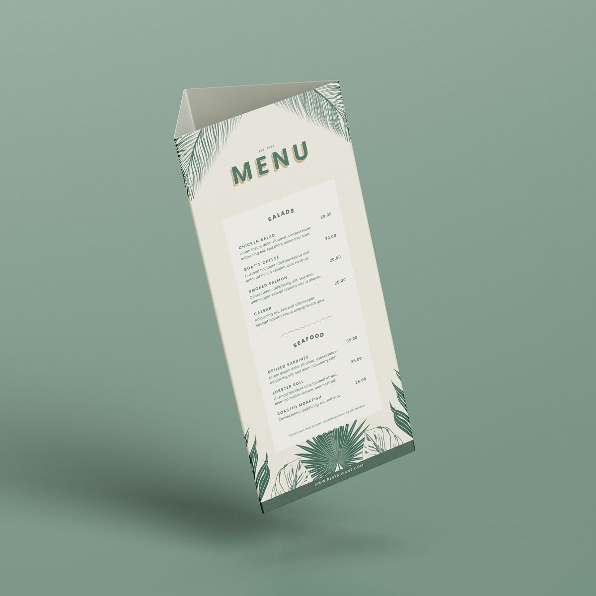 Table Tent Card Three Side